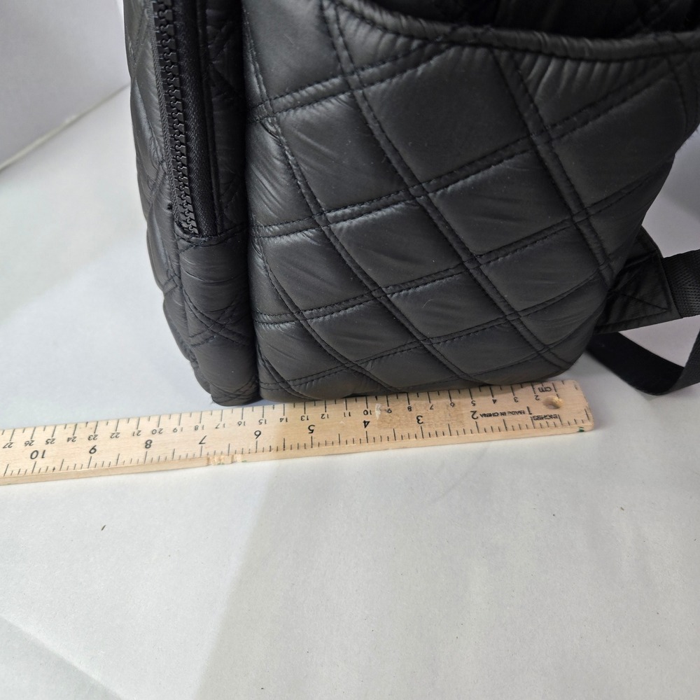 Joan & David Backpack Large Black Quilted Puffer Travel Work Laptop Bag #1105 - Picture 8 of 11